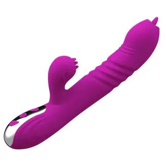 Wibrator Fairy stymulator łechtaczki silikonowy fioletowy USB 23 cm