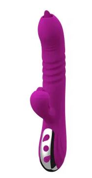 Wibrator Fairy stymulator łechtaczki silikonowy fioletowy USB 23 cm - obrazek 2
