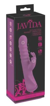 Wibrator króliczek Javida z pchnięciem silikonowy 24 cm USB