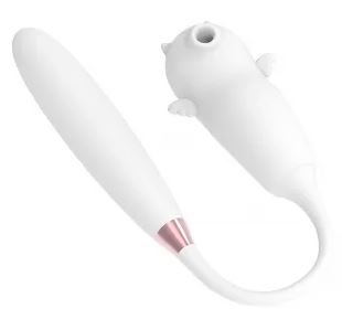 Stymulator bezdotykowy łechtaczki Viola biały silikonowy USB wodoodporny - obrazek 2