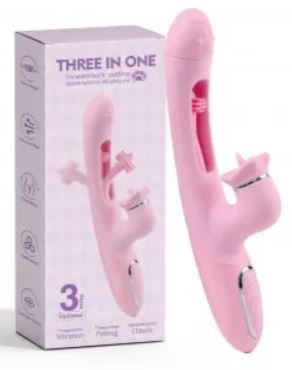 Trzyfunkcyjny silikonowy wibrator B Series Lyla USB wodoodporny
